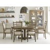 Plank Road Button Dining Room Set w/ Oakley Chairs (Stone)