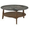 Bradley Smokey Grey and Dark Brown Coffee Table