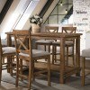 Martha II Counter Height Table (Weathered Oak)