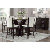 Daisy 48 Inch Round Counter Dining Set w/ White Chairs