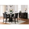 Daisy Square Counter Height Dining Set w/ Dark Brown Chairs