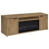 Fuller 60 Inch TV Stand w/ Electric Flame Visualizer
