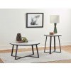 Marble and Matte Black Occasional Table Set