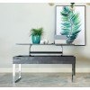 Dark Charcoal and Chrome Lift Top Coffee Table