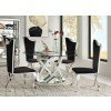 Ornat 72950 Dining Room Set w/ Cyrene Fabric Chairs