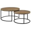 Lainey Mango and Black 2-Piece Nesting Coffee Table Set