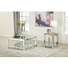 Occasional Table Set w/ Acrylic Crystal Shelves
