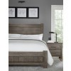 Dovetail Mystic Grey Poster Bed w/ Square Timbers Footboard