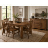 Dovetail Natural Gathering Dining Room Set w/ Wood Side Chairs