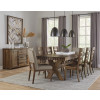 Dovetail Natural Dovetail Dining Room Set w/ Wood Side Chairs