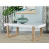 White and Natural Coffee Table