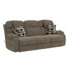 Oasis Fossil Power Reclining Sofa w/ Power Headrests, CR3 Heat and Massage