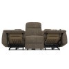 Oasis Fossil Power Reclining Sofa w/ Power Headrests, CR3 Heat and Massage