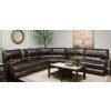 Wembley Power Lay Flat Reclining Sectional (Chocolate)