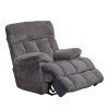Sterling Power Lay Flat Recliner w/ Dual Heat and Massage (Pewter)