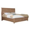 Vista Sleigh Storage Bed (Natural Oak)