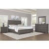 Vista Sleigh Storage Bedroom Set (Grey Oak)