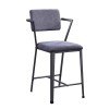 Cargo Counter Height Chair (Gunmetal) (Set of 2)