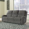 Krismen Charcoal Power Reclining Sofa
