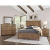 Yellowstone American Dovetail Storage Bedroom Set (Chestnut Natural)