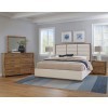 Crafted Oak Erin's White Upholstered Bedroom Set (Natural)