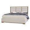 Crafted Oak Erin's White Upholstered Bed (Aged Grey)