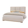 Crafted Oak Erin's White Upholstered Bed (Bleached White)