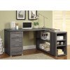 Yvette L-Shape Office Desk (Weathered Grey)