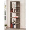 Weathered Grey Semi-Backless Asymmetrical Bookcase