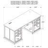 Altidore Distressed White Home Office Desk