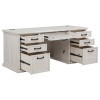 Altidore Distressed White Home Office Desk