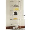 Metal Bookcase w/ 7 Glass Shelves