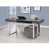 Weathered Grey and Chrome Writing Desk