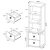 Westpark Black 3-Piece Bookcase Set