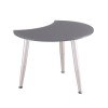 8072 Shaped-Top Glass Cocktail Table (Gloss Gray)