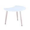 8072 Shaped-Top Glass Cocktail Table (Super White)