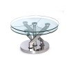 8081 Glass Top/ Motion Shelves Cocktail Table