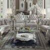 Versailles Glass Top Occasional Table Set (Bone White)