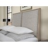 Woodbridge Shadow Grey with Grey Upholstered Bed w/ Storage