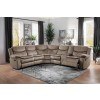 Bastrop Reclining Sectional Set (Brown Microfiber)