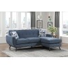 Everton Sofa Chaise Living Room Set (Blue)