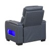 Cyber Blue Power Recliner w/ Power Headrest, Air Massage, Heat and LED Lighting