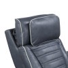 Cyber Blue Power Recliner w/ Power Headrest, Air Massage, Heat and LED Lighting