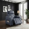 Cyber Blue Power Recliner w/ Power Headrest, Air Massage, Heat and LED Lighting