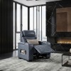 Cyber Blue Power Recliner w/ Power Headrest, Air Massage, Heat and LED Lighting