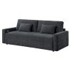 Cumulus Dark Gray Convertible Living Room Set w/ Charging Ports