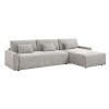 Cumulus Gray Convertible Sectional Set w/ Charging Ports