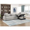 Cumulus Gray Convertible Sectional Set w/ Charging Ports