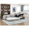 Cumulus Gray Convertible Sectional Set w/ Charging Ports