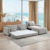 Cumulus Gray Convertible Sectional Set w/ Charging Ports